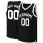Custom Black White Classic Tops Basketball Jersey
