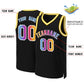 Custom Black Yellow-White Classic Gradient Fashion Tops Basketball Jersey Limited