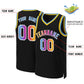 Custom Black Yellow-White Classic Gradient Fashion Tops Basketball Jersey Limited