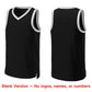 Custom Black White-Black Classic Tops Basketball Jersey Limited