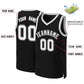 Custom Black White-Black Classic Tops Basketball Jersey Limited