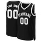 Custom Black White-Black Classic Tops Basketball Jersey