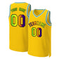 Custom Yellow Purple-Black Classic Gradient Fashion Tops Basketball Jersey