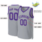 Custom Gray Purple Classic Tops Basketball Jersey Limited