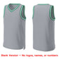 Custom Gray Kelly Green-White Classic Tops Basketball Jersey Limited