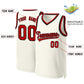 Custom Khaki Red-Black Classic Tops Basketball Jersey Limited