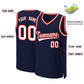 Custom Navy White-Red Classic Tops Basketball Jersey Limited