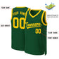 Custom Green Gold Classic Tops Basketball Jersey Limited