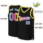 Custom Black Yellow-White Classic Gradient Fashion Tops Basketball Jersey Limited