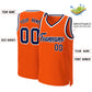 Custom Orange Navy-White Classic Tops Basketball Jersey Limited