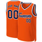 Custom Orange Navy-White Classic Tops Basketball Jersey