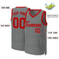 Custom Dark Gray Red Classic Tops Basketball Jersey Limited