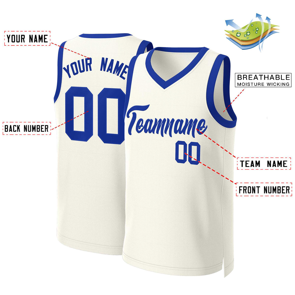 Custom Khaki Royal Classic Tops Basketball Jersey Limited
