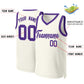 Custom Khaki Purple Classic Tops Basketball Jersey Limited
