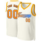Custom Khaki Orange-White Classic Gradient Fashion Tops Basketball Jersey