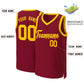 Custom Maroon Yellow Classic Tops Basketball Jersey Limited