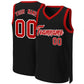 Custom Black Red-White Classic Tops Basketball Jersey