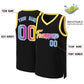 Custom Black Yellow-White Classic Gradient Fashion Tops Basketball Jersey Limited