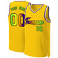 Custom Yellow Purple-Black Classic Gradient Fashion Tops Basketball Jersey