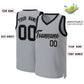 Custom Gray Black Classic Tops Basketball Jersey Limited