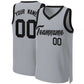 Custom Gray Black Classic Tops Basketball Jersey
