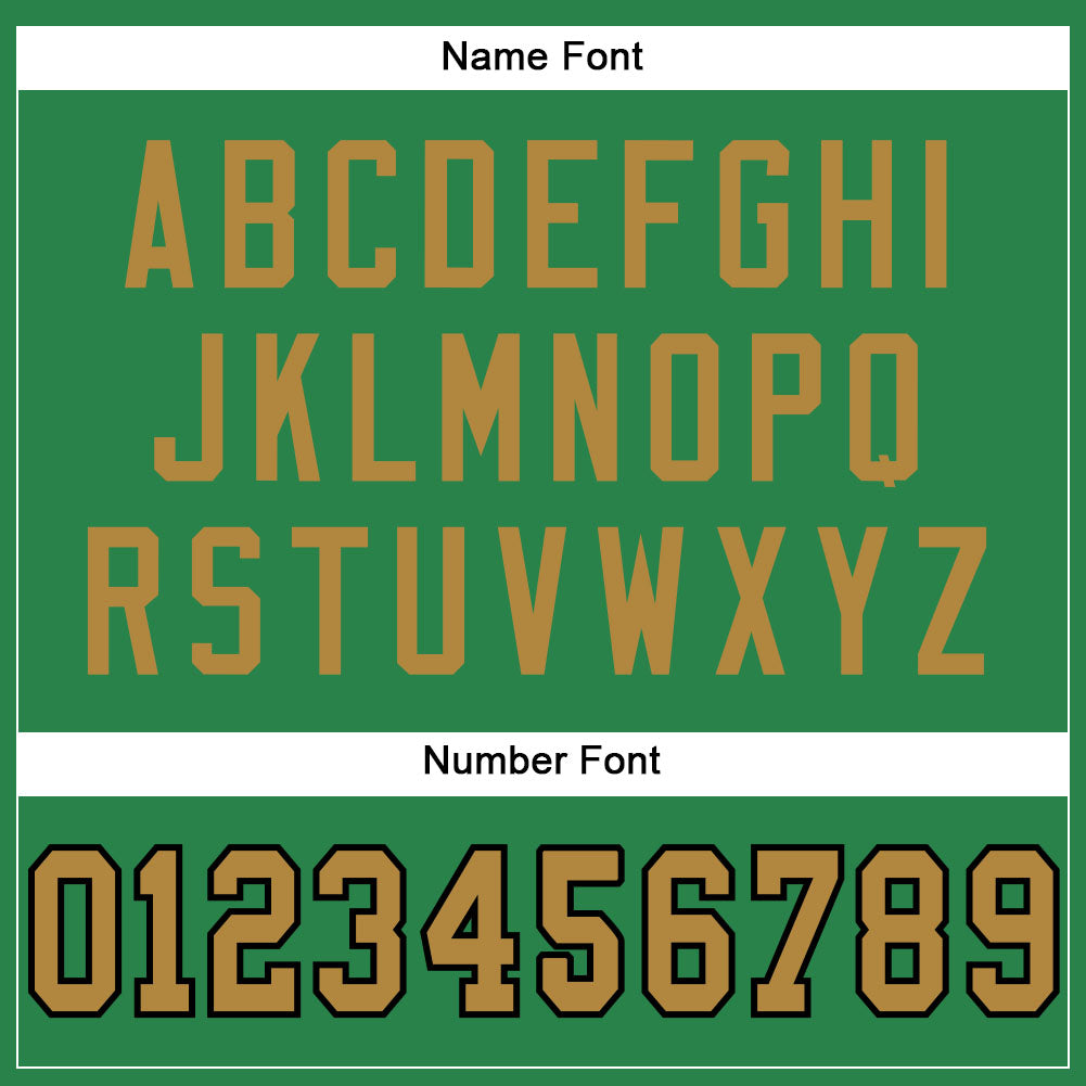 Custom Grass Green Old Gold-Black Mesh Authentic Football Jersey Limited