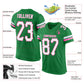 Custom Grass Green White-Pink Mesh Authentic Football Jersey Limited