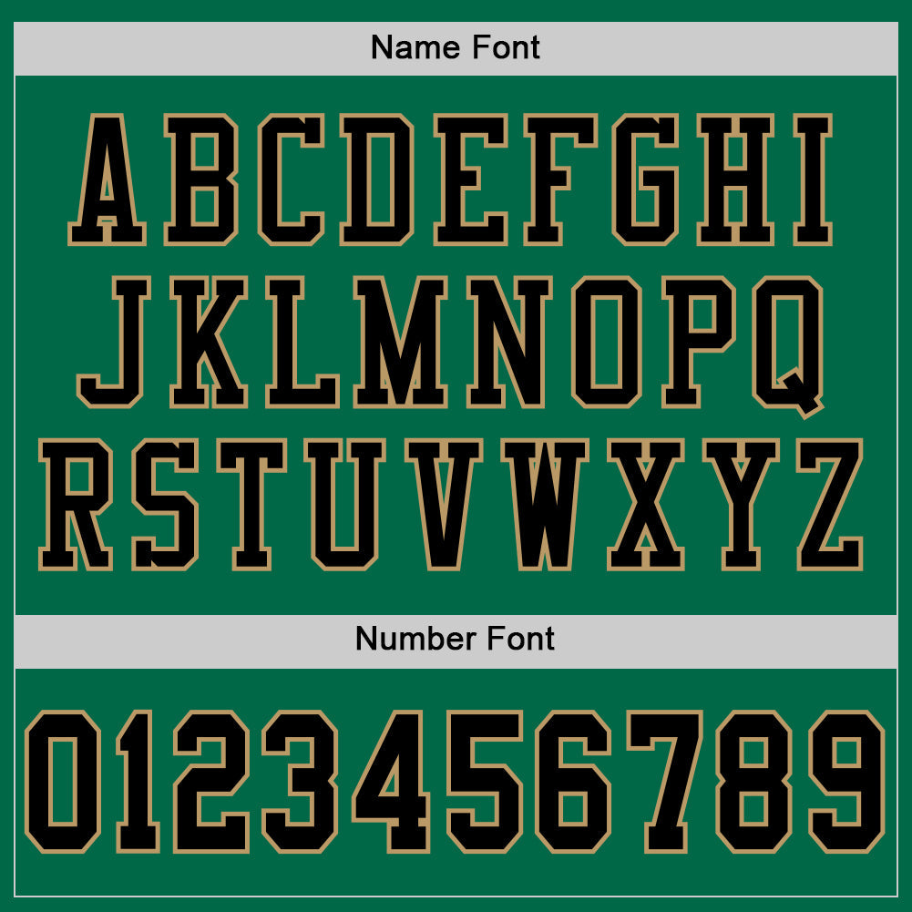 Custom Grass Green Black-Old Gold Mesh Authentic Throwback Football Jersey Limited