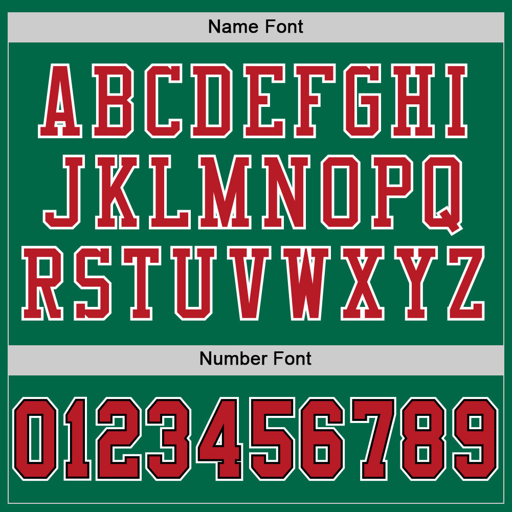 Custom Grass Green Red-Black Mesh Authentic Throwback Football Jersey Limited