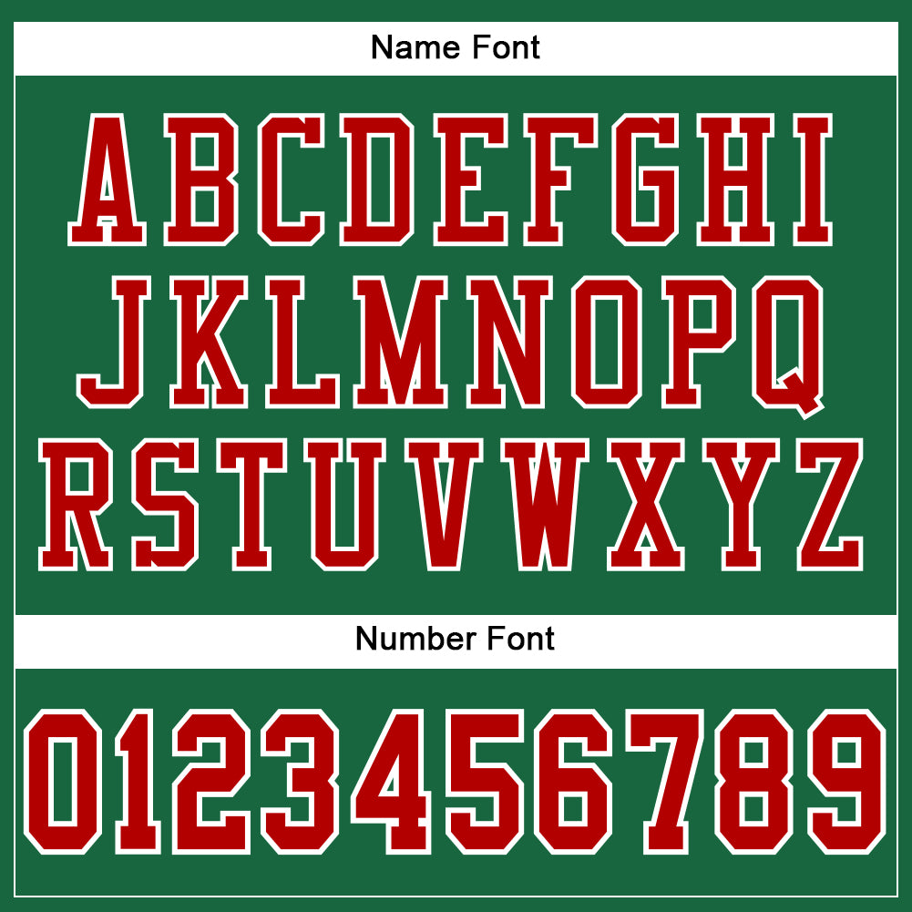 Custom Kelly Green Red-White Mesh Authentic Football Jersey Limited