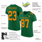 Custom Kelly Green Bay Orange Mesh Authentic Football Jersey Limited