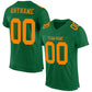Custom Kelly Green Bay Orange Mesh Authentic Football Jersey Limited