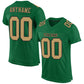 Custom Kelly Green Old Gold-Black Mesh Authentic Football Jersey Limited