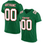 Custom Kelly Green White-Red Mesh Authentic Football Jersey Limited