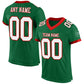 Custom Kelly Green White-Red Mesh Authentic Football Jersey Limited