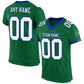 Custom Kelly Green White-Royal Mesh Authentic Football Jersey Limited