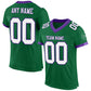 Custom Kelly Green White-Purple Mesh Authentic Football Jersey Limited