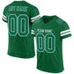 Custom Kelly Green White Mesh Authentic Football Jersey Limited