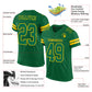 Custom Kelly Green Yellow Mesh Authentic Football Jersey Limited
