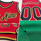 Custom Kelly Green White-Royal Authentic Throwback Basketball Jersey Limited