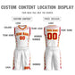 Custom White Red-Gold Graffiti Pattern Sets Oblique Bar Basketball Jersey Limited