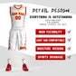 Custom White Red-Gold Graffiti Pattern Sets Oblique Bar Basketball Jersey Limited
