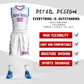 Custom White Powder Blue Graffiti Pattern Sets Oblique Bar Basketball Jersey Limited