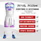 Custom White Powder Blue-Purple Graffiti Pattern Sets Bar Element Basketball Jersey Limited