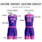 Custom Pink Purple Pink-White Gradient Fashion Sets Basketball Jersey Limited