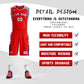 Custom Red White Navy Classic Sets Mesh Basketball Jersey Limited