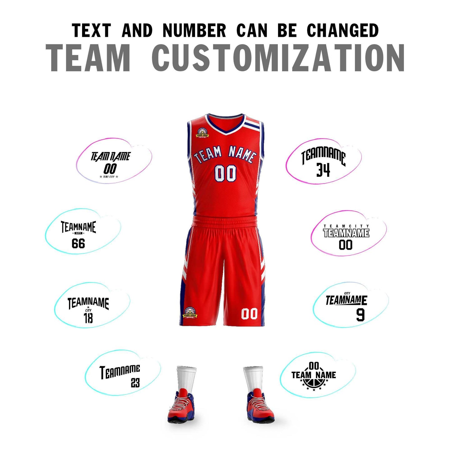 Custom Red White Navy Classic Sets Mesh Basketball Jersey Limited