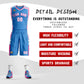 Custom Powder Blue White Pink Classic Sets Mesh Basketball Jersey Limited