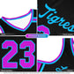 Custom Black Powder Blue Classic Tops Mesh Basketball Jersey Limited