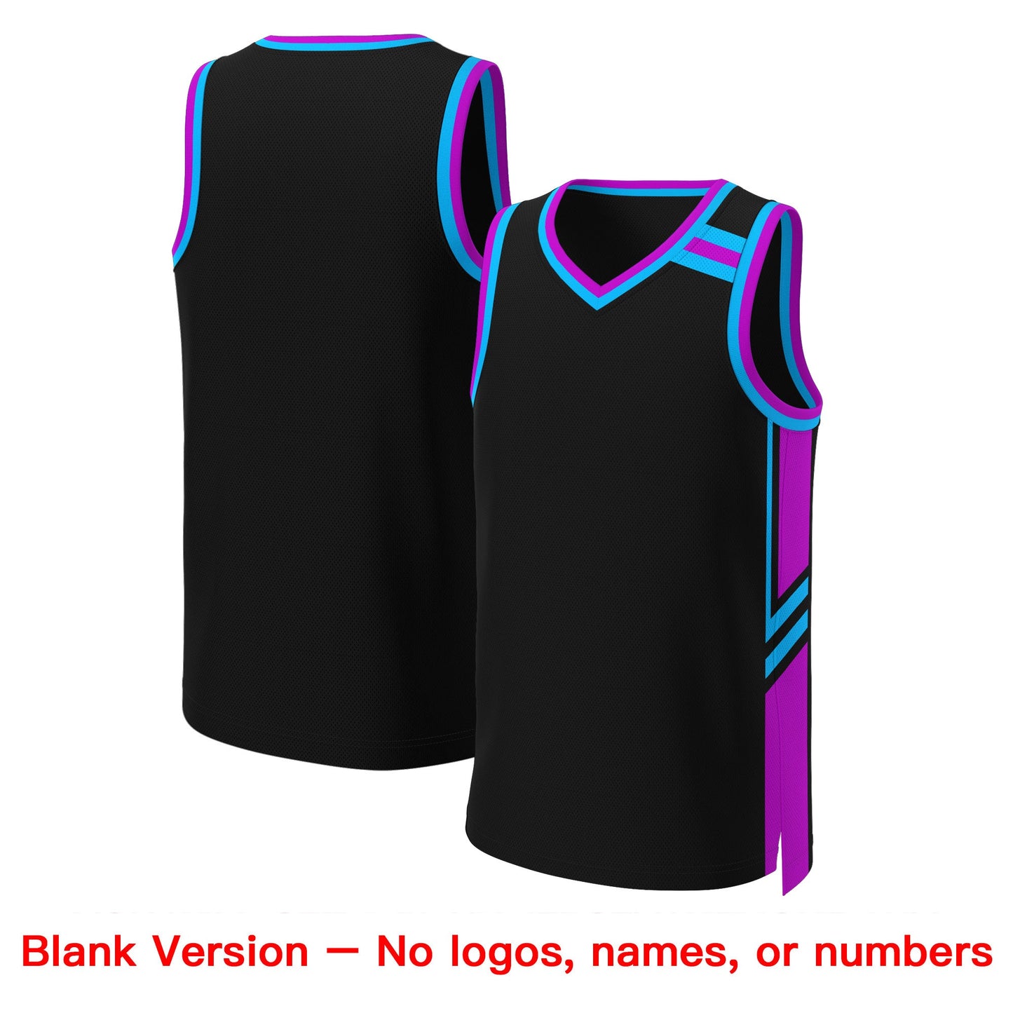 Custom Black Powder Blue Classic Tops Mesh Basketball Jersey Limited